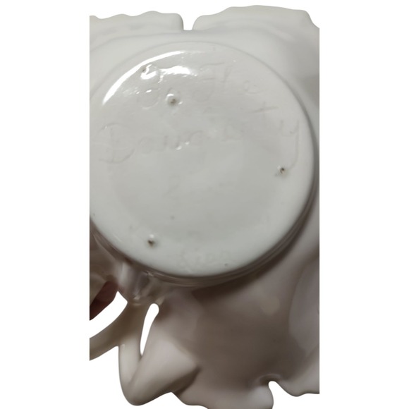 Vintage Candy Dish Porcelain Leaf with Gold Trim Handmade Handle SEE - Picture 8 of 10